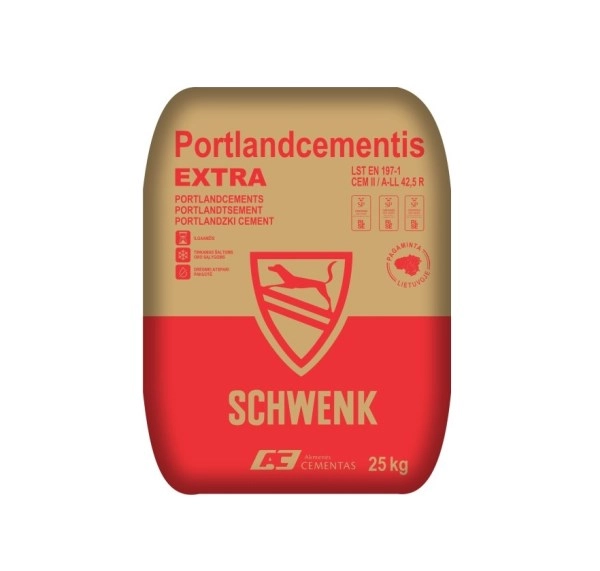 CEMENTAS EXTRA PILKAS CEM II/B-M(S-LL) 42,5R M600 25KG