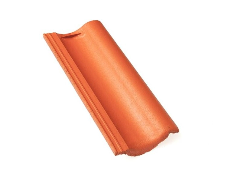 Pusinė čerpė Zanda F+ stogo kraštų dengimui 480x165mm