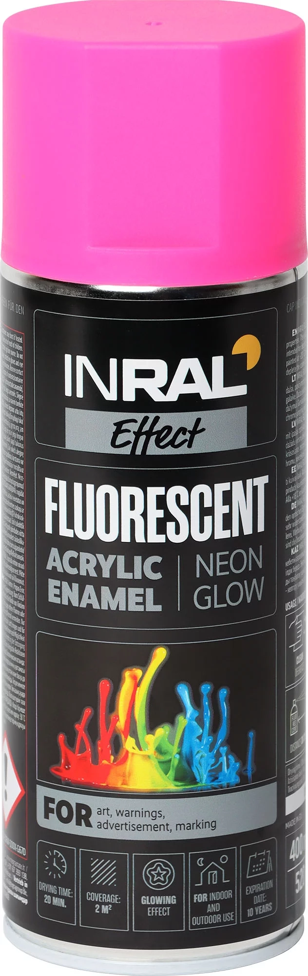 DAŽAI AEROZOLINIAI INRAL FLUORESCENT 400ML ROŽINĖS SPALVOS