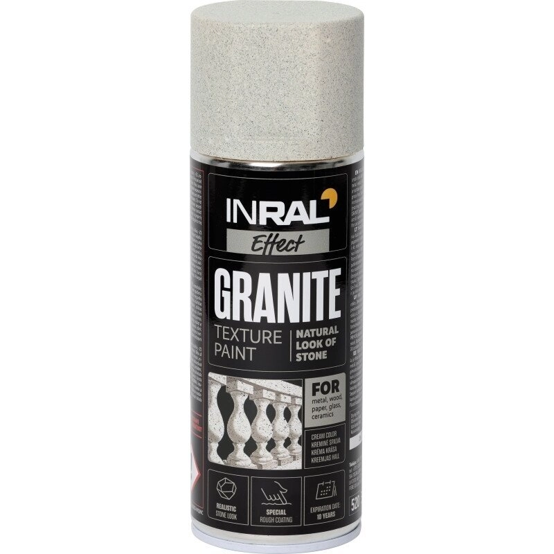 DAŽAI AEROZOLINIAI INRAL GRANITE 400ML KREMINĖS SPALVOS