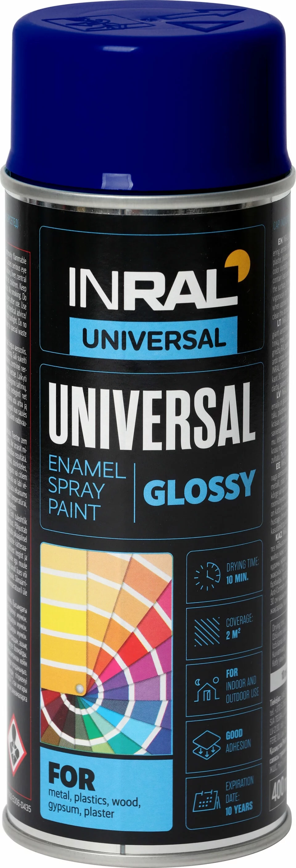 DAŽAI AEROZOLINIAI INRAL UNIVERSAL 400ML TAMSIAI MĖLYNOS SPALVOS RAL5002