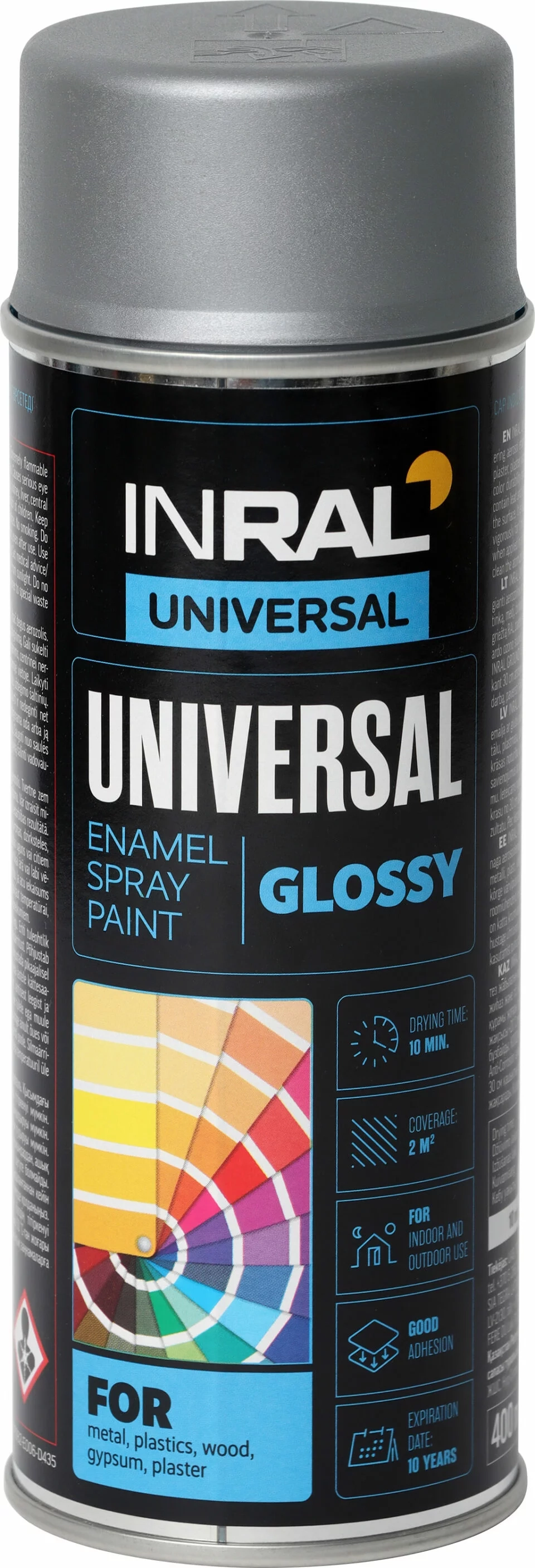 DAŽAI AEROZOLINIAI INRAL UNIVERSAL 400ML ALIUMINIO SPALVOS RAL9006