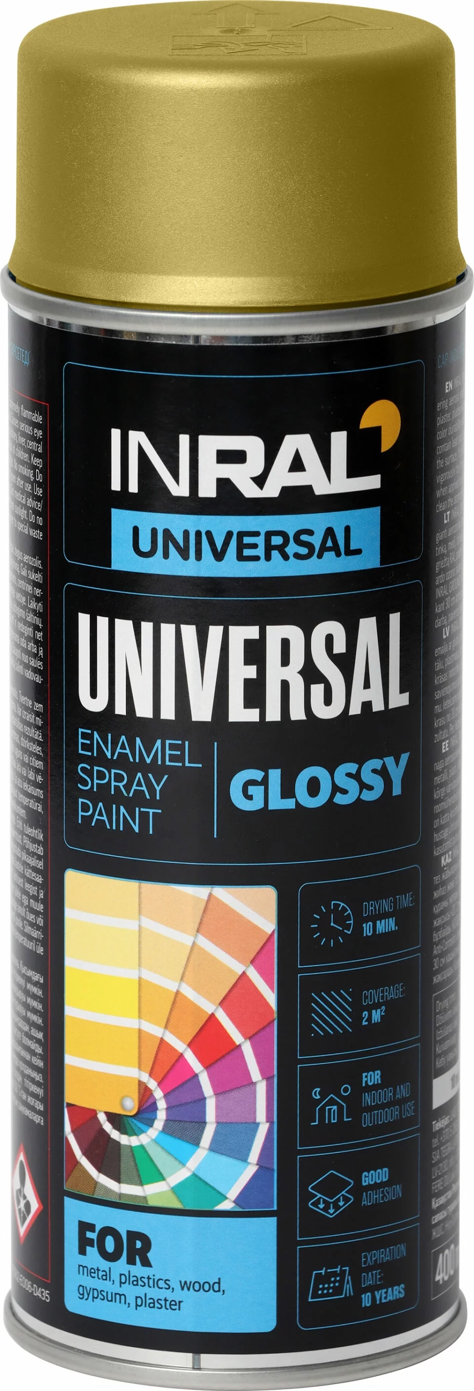 DAŽAI AEROZOLINIAI INRAL UNIVERSAL 400ML PERLAMUTRINO AUKSO SPALVOS RAL1036
