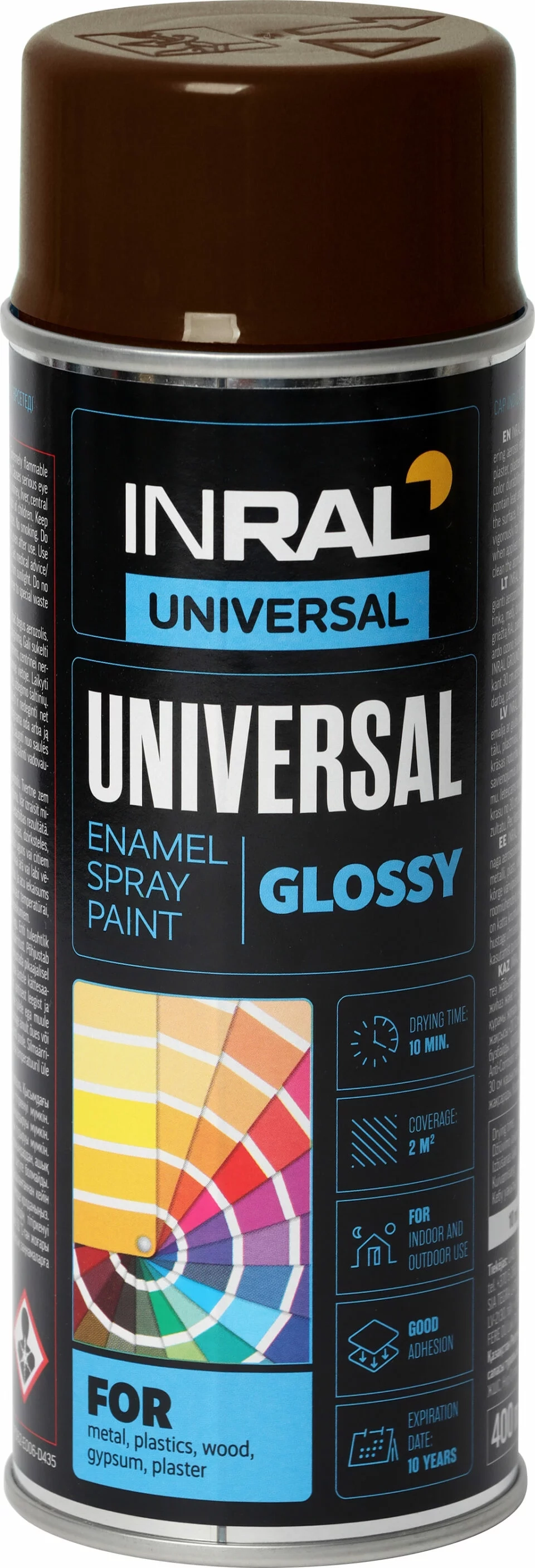 DAŽAI AEROZOLINIAI INRAL UNIVERSAL 400ML ŠOKOLADO SPALVOS RAL8017