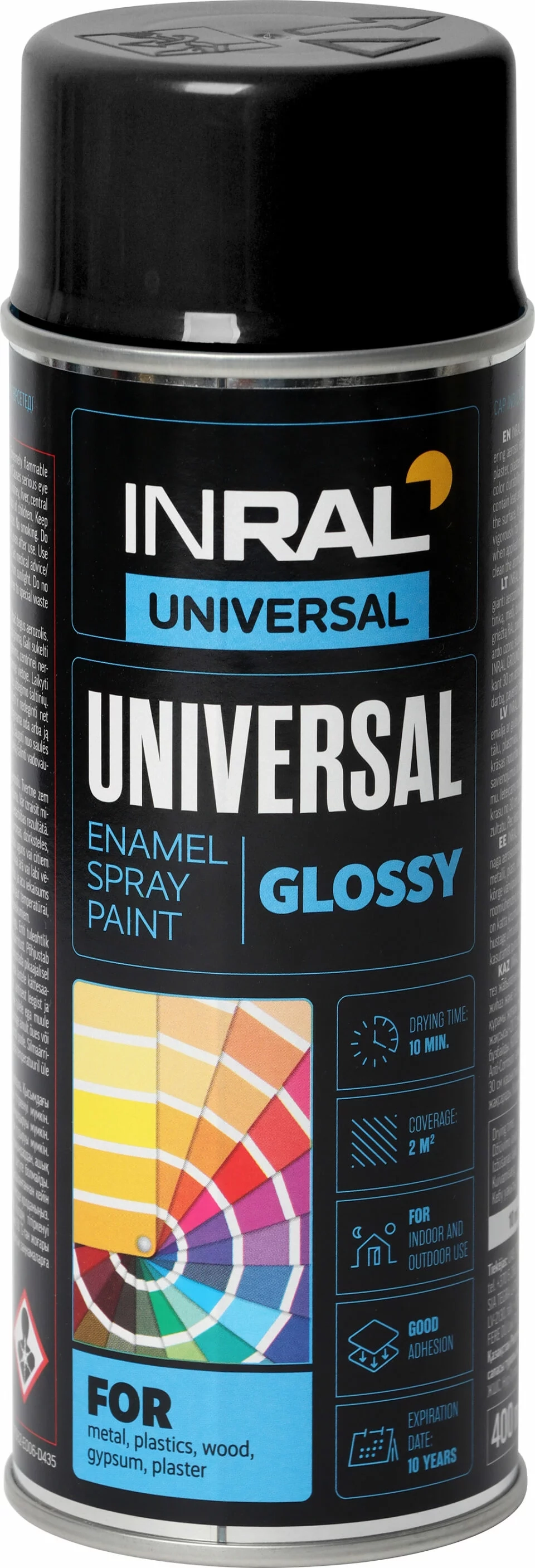 DAŽAI AEROZOLINIAI INRAL UNIVERSAL 400ML JUODOS SPALVOS RAL9017