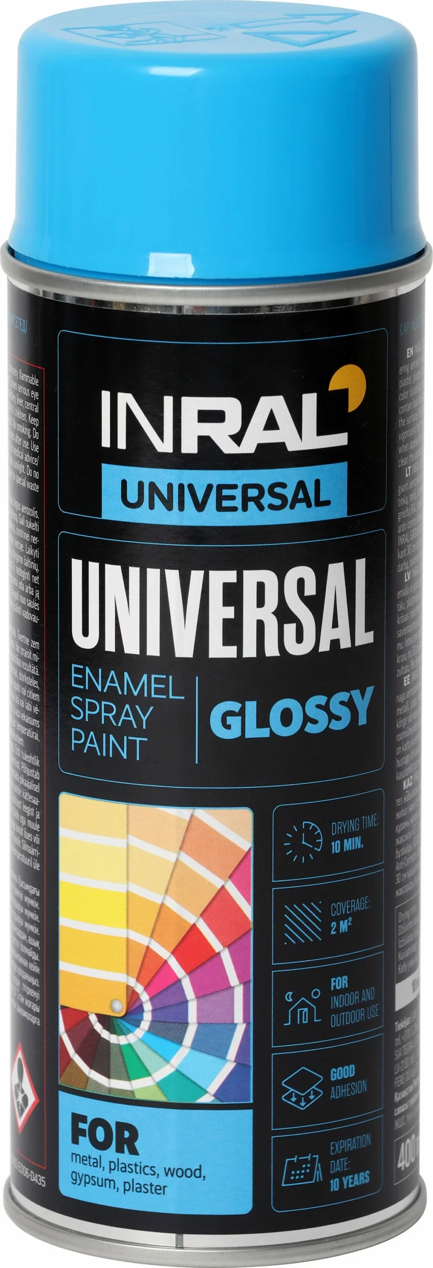 DAŽAI AEROZOLINIAI INRAL UNIVERSAL 400ML ŠVIESIAI MĖLYNOS SPALVOS RAL5012