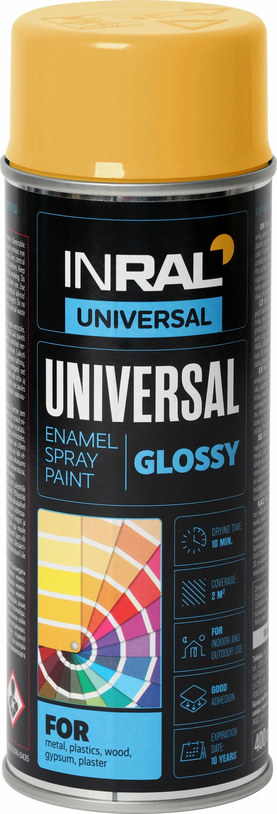 DAŽAI AEROZOLINIAI INRAL UNIVERSAL 400ML SODRIAI GELTONOS SPALVOS RAL1028