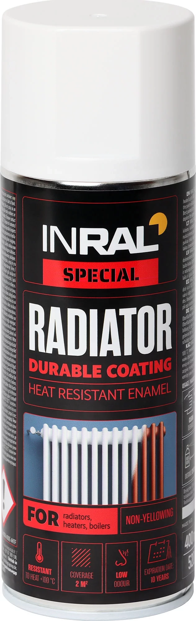 DAŽAI RADIATORIAMS AEROZOLINIAI INRAL RADIATOR 400ML BALTOS SPALVOS