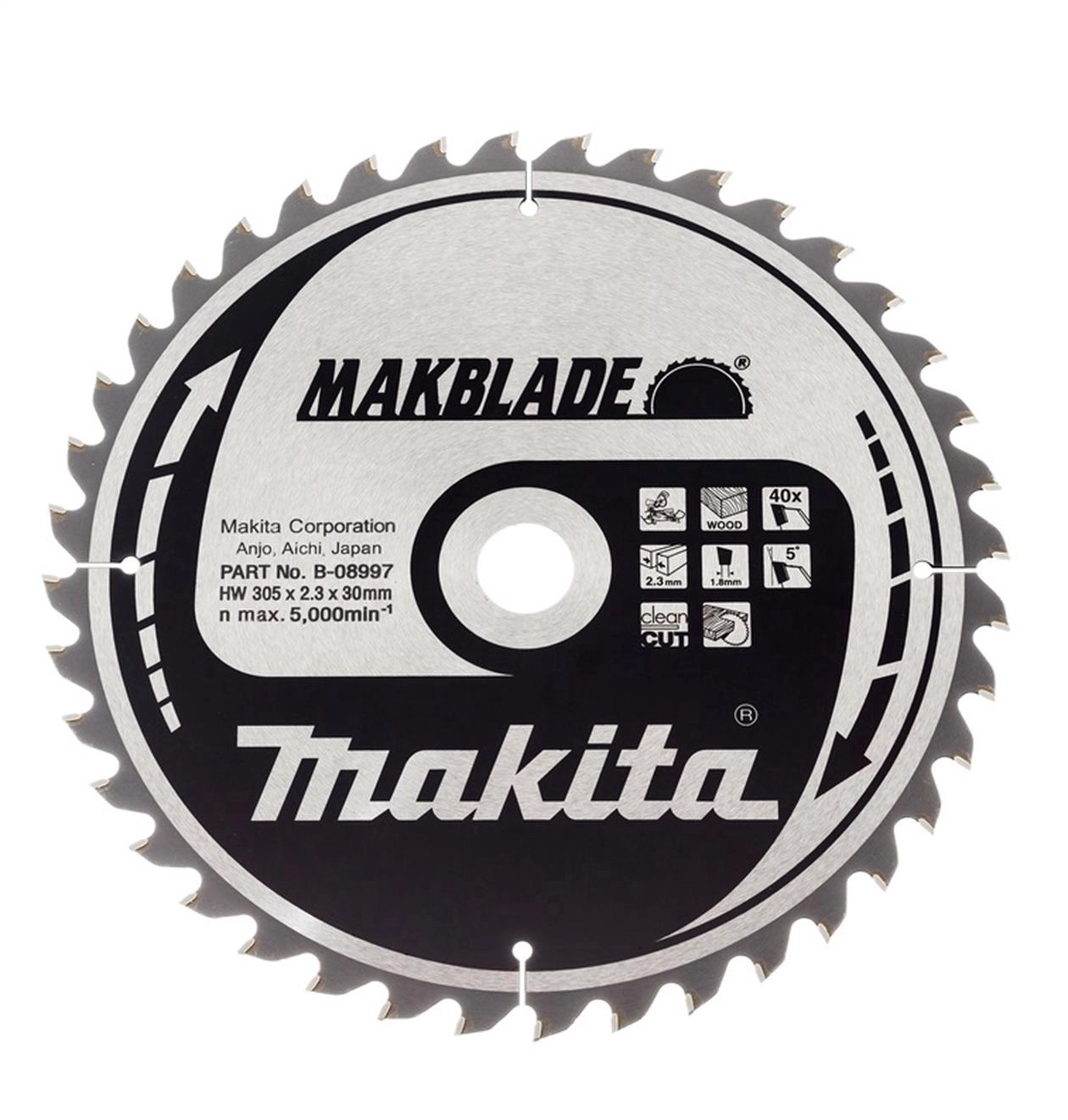 DISKAS PJOV. MEDIENAI MAKITA MAKBLADE B-08997 305X30MM.