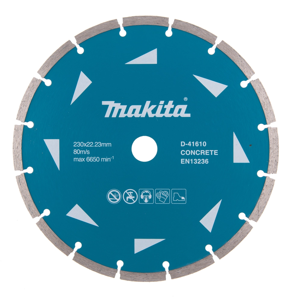 MAKITA D-41610 230mm deimantinis segmentinis pjovimo diskas betonui ir mineralinėms medžiagoms su kampiniu šlifuokliu