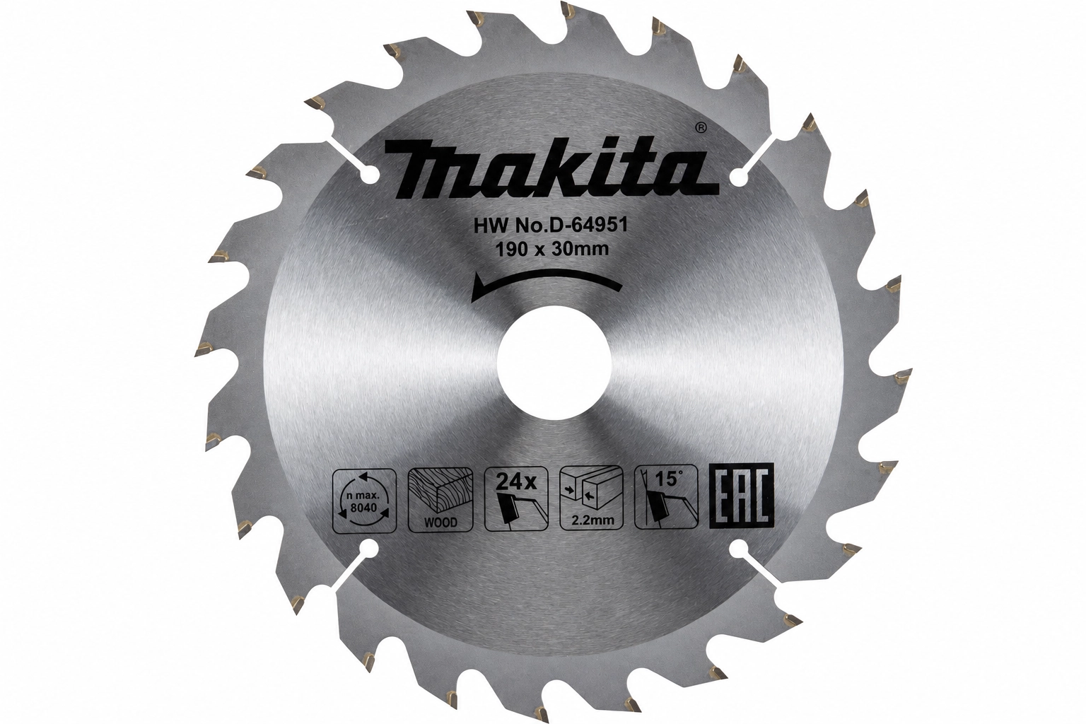 DISKAS PJOVIMO MEDIENAI MAKITA D-64951 190X30MM.