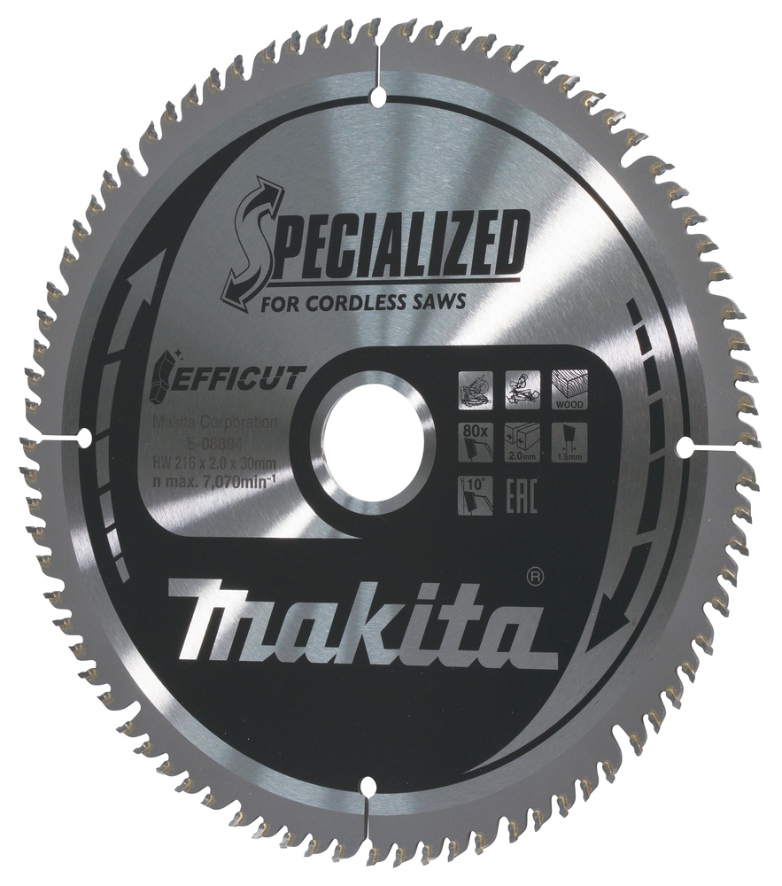 Makita EFFICUT E-08894 diskinio pjūklo diskas medienai 216x30mm