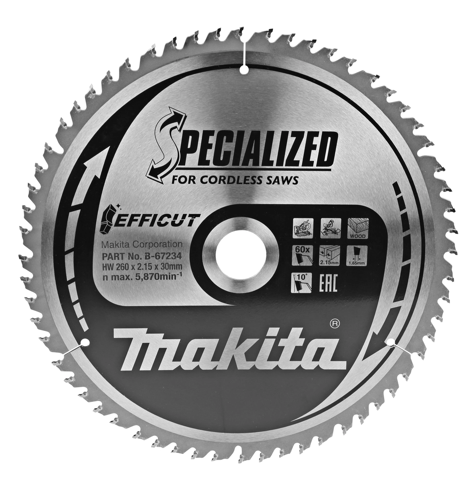 DISKAS PJOVIMO MEDIENAI MAKITA EFFICUT B-67234 260X30MM.