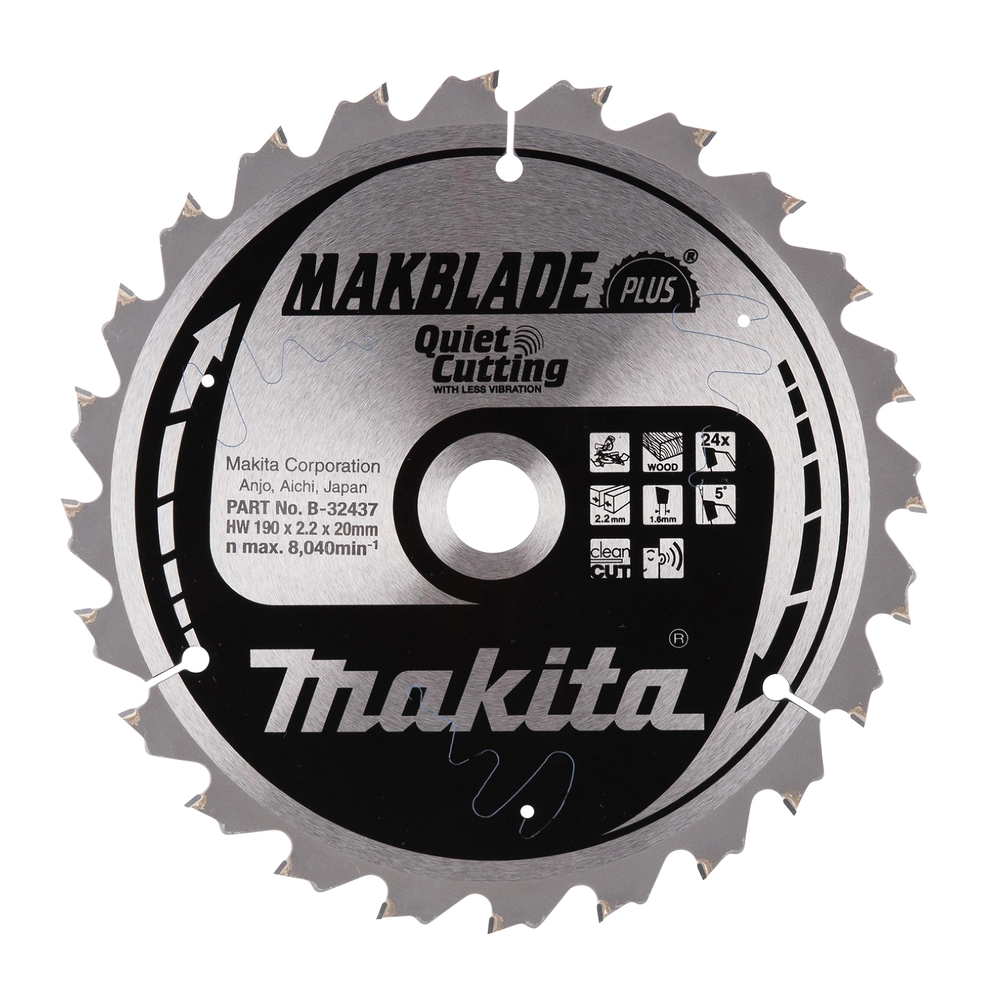 Makita MAKBLADE PLUS B-32437 pjovimo diskas medienai 190mm