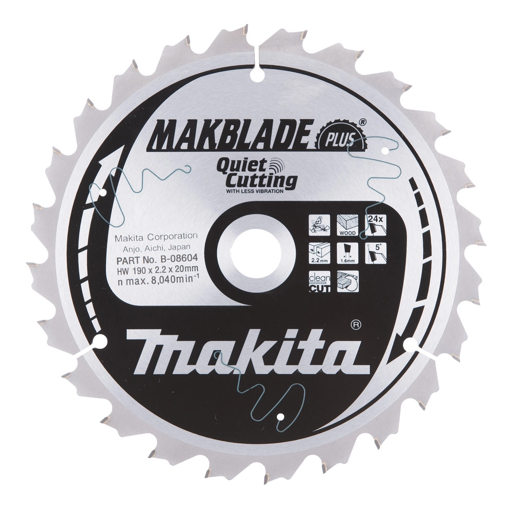 Makita MAKBLADE PLUS B-08604 pjovimo diskas medienai 190x20mm stacionarioms staklėms