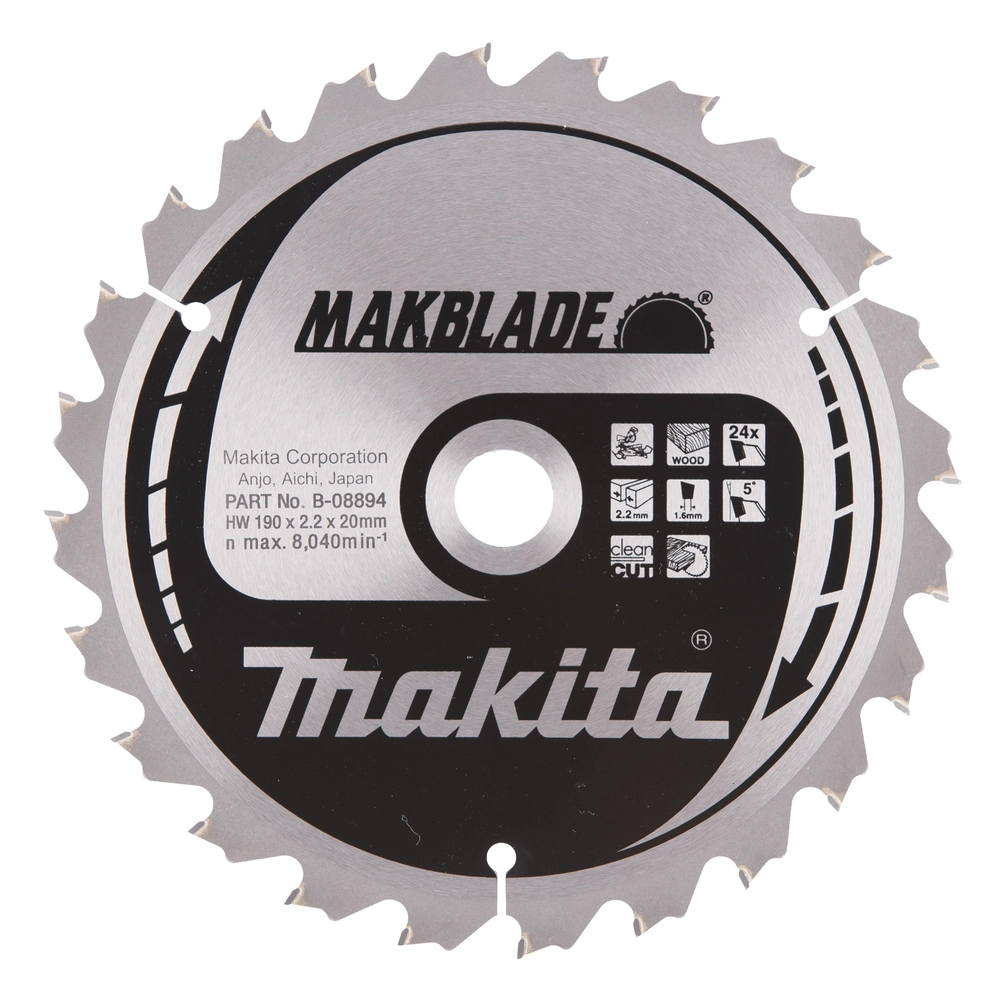 DISKAS PJOVIMO MEDIENAI MAKITA MAKBLADE B-08894 190X20MM.