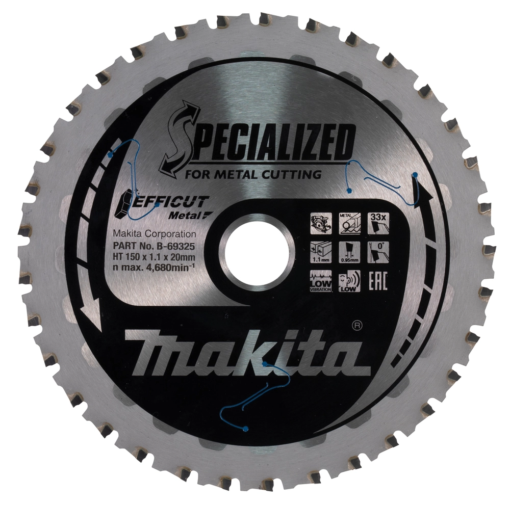DISKAS PJOVIMO METALUI MAKITA EFFICUT B-69325 150X20MM.