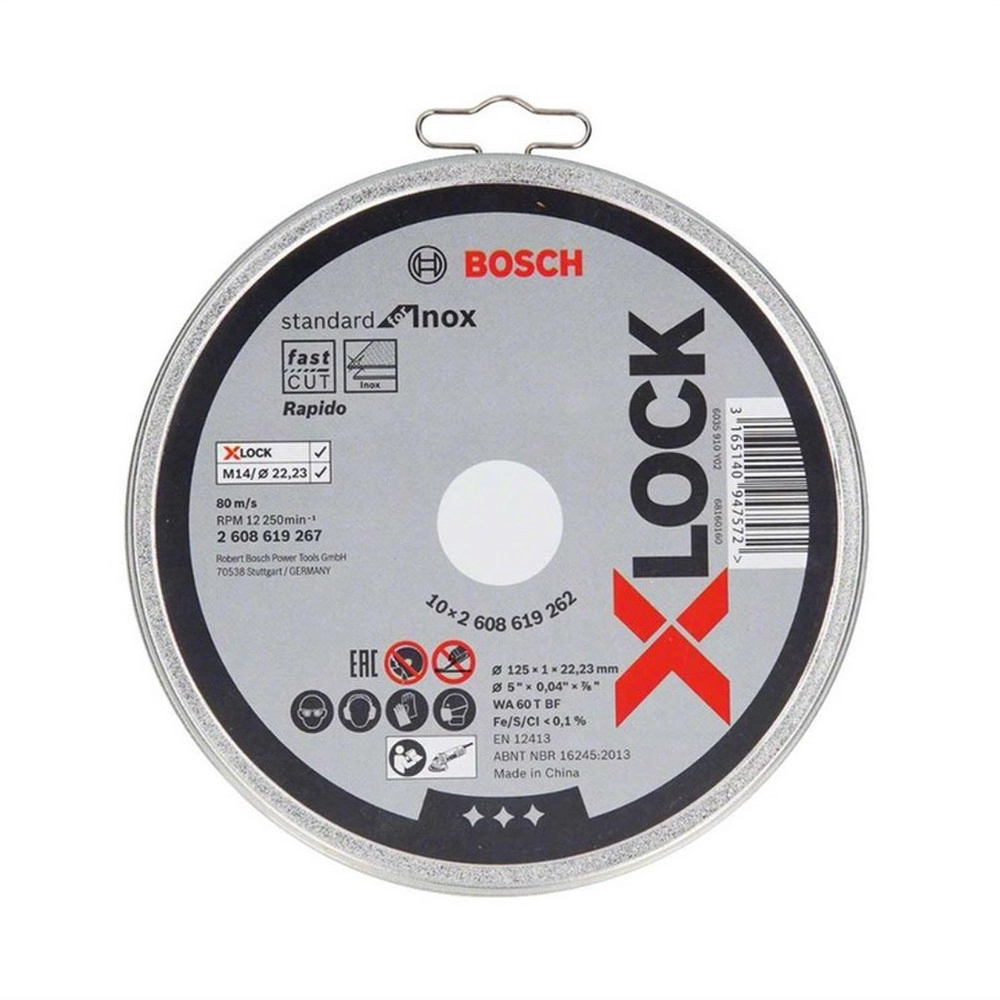 DISKAS PJOVIMO METALUI NERŪDIJANČIO PLIENO BOSCH 125X1X22.23