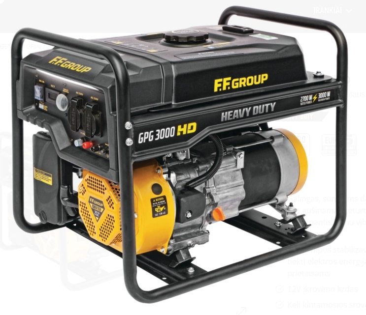 GENERATORIUS BENZININIS FF GROUP GPG 3000 HD