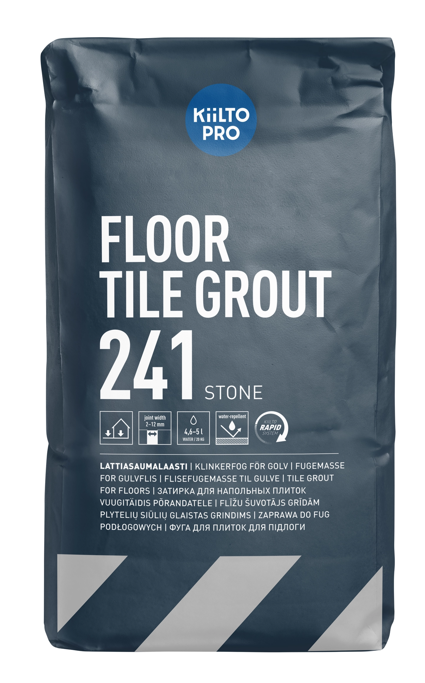 GLAISTAS PLYTELIŲ SIŪLIŲ KIILTO FLOOR 20KG VIDUTINIŠKAI PILKOS SPALVOS (241)