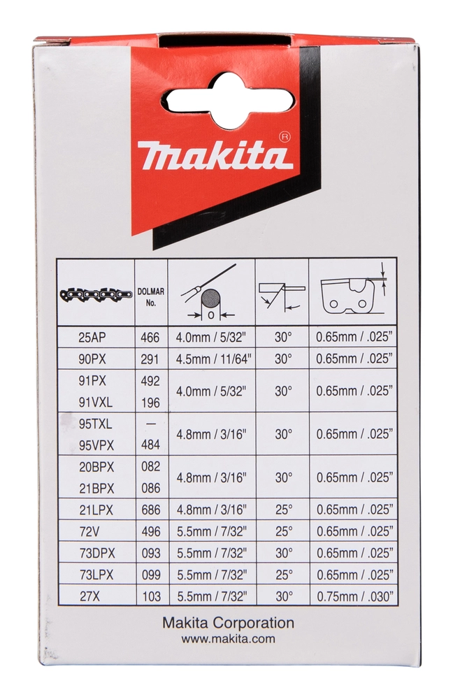 Makita atsarginė grandinė akumuliatoriniams pjūklams