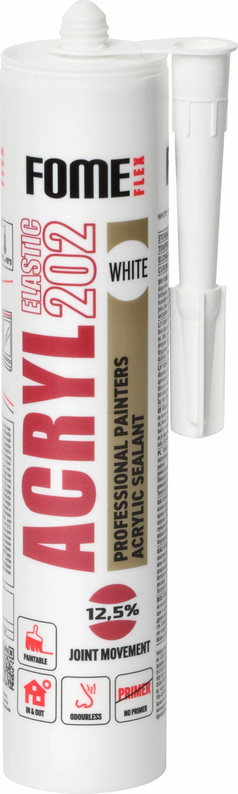 HERMETIKAS FOME FLEX ACRYL 202 310ML BALTAS