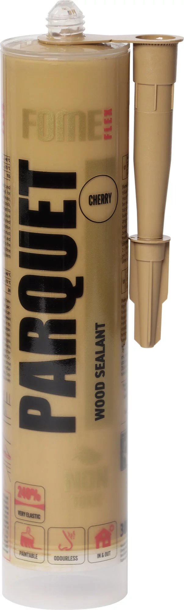 FOME FLEX PARQUET hermetikas vyšnios spalvos 300ml medinėms grindims