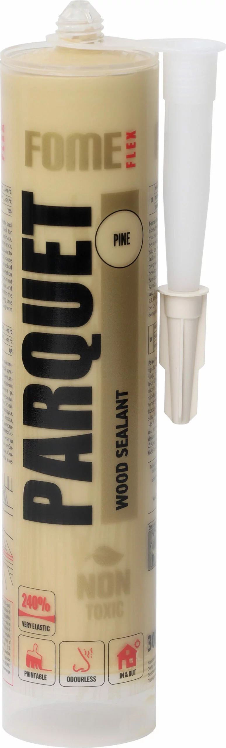 HERMETIKAS FOME FLEX PARQUET 300ML PUŠIES SPALVOS
