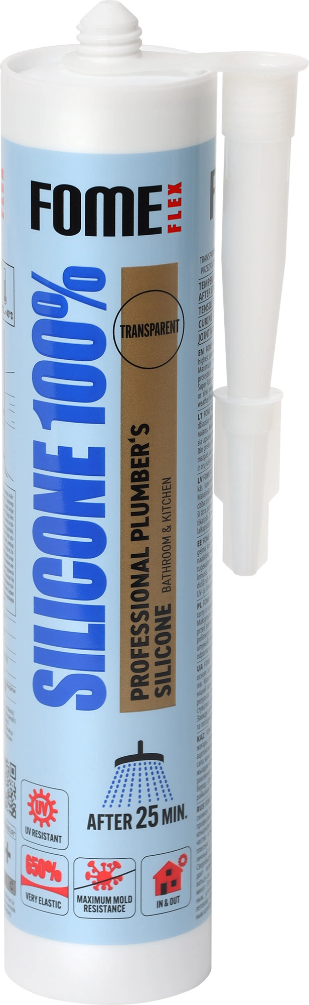 HERMETIKAS FOME FLEX SILICONE 100% 310ML SKAIDRUS