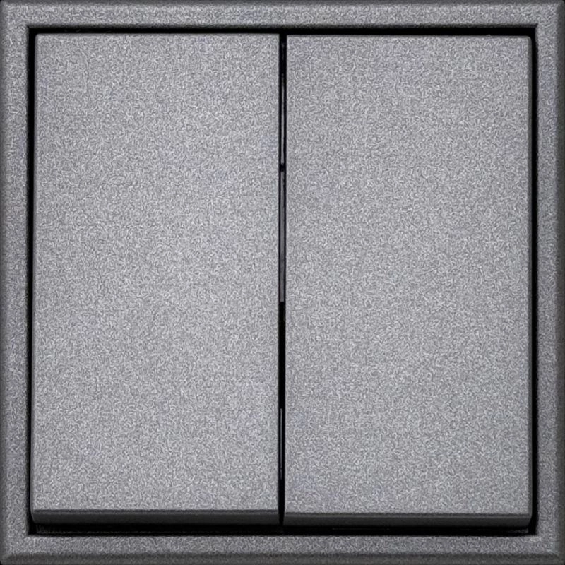 JUNGIKLIS DVIEJŲ KLAVIŠŲ MODERN JUODA SPALVA BE RĖMELIO IJ5.10-203-01.M/BM