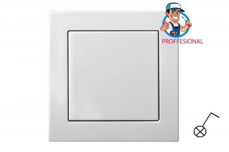 JUNGIKLIS VIENO KLAVIŠO LIREGUS EPSILON BALTA SPALVA SU LED PAŠVIETIMU BE RĖMELIO IJ1.10-204-01.E/B
