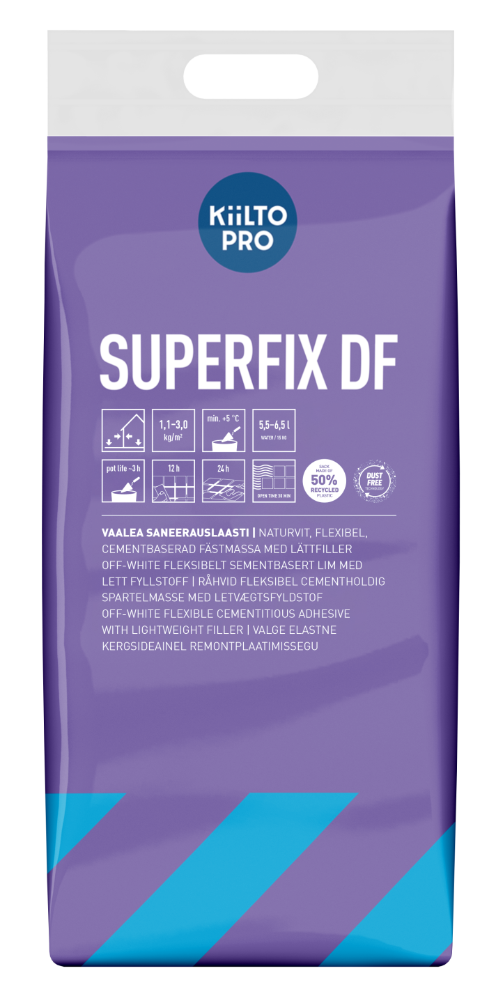 KLIJAI CEMENTINIAI PLYTELIŲ KIILTO SUPERFIX DF 4KG