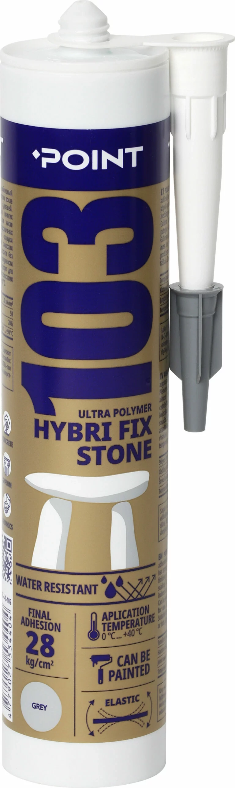 KLIJAI IR HERMETIKAS POINT 103 STONE 290ML PILKOS SPALVOS
