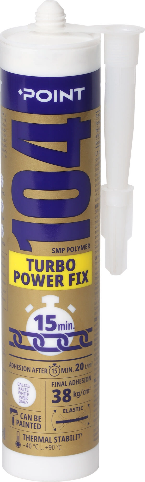 KLIJAI IR HERMETIKAS POINT 104 TURBO POWER FIX 290ML BALTOS SPALVOS