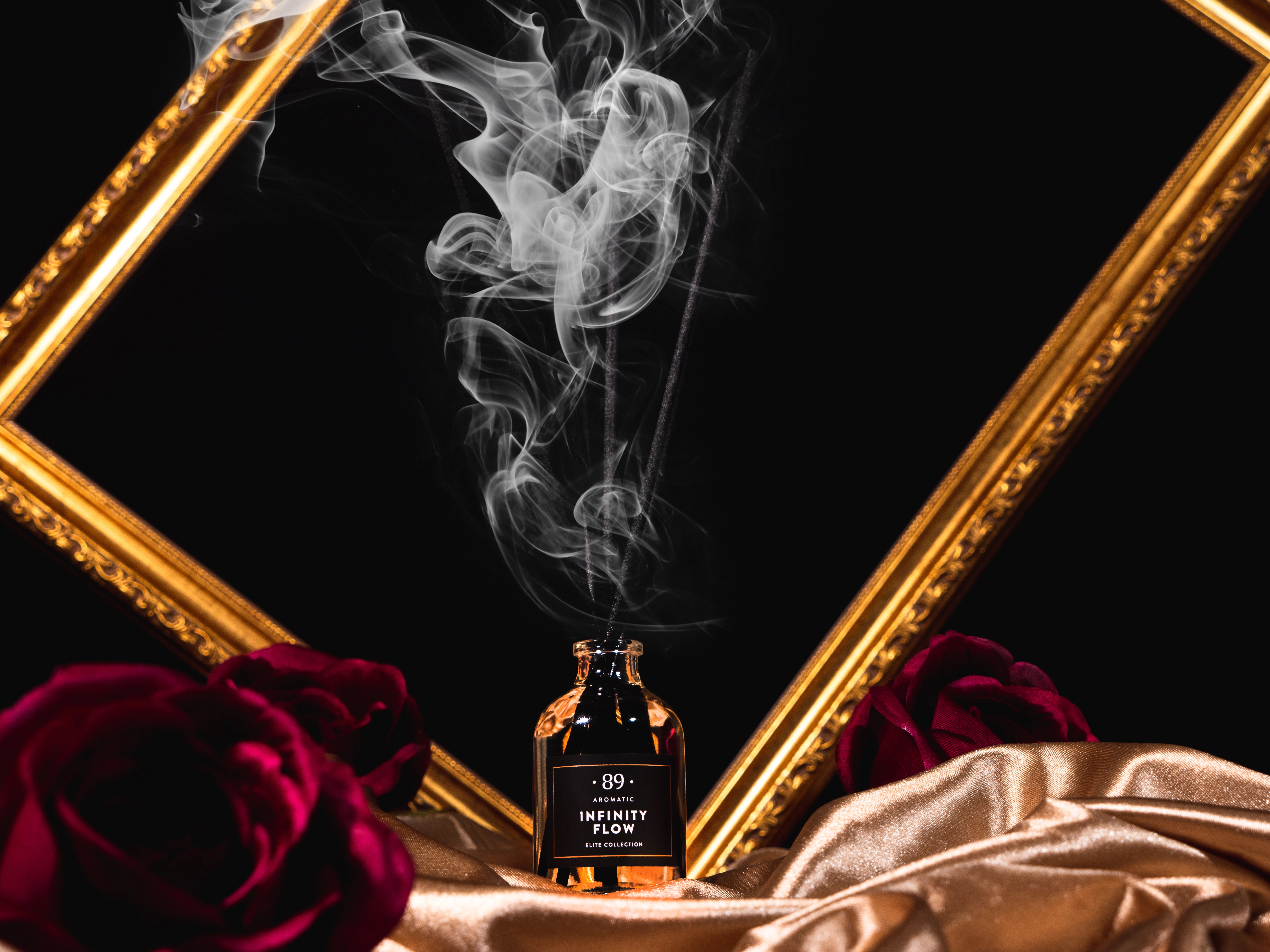 Aromatic 89 Infinity Flow kvapas namams su lazdelėmis 50ml juodoje dėžutėje