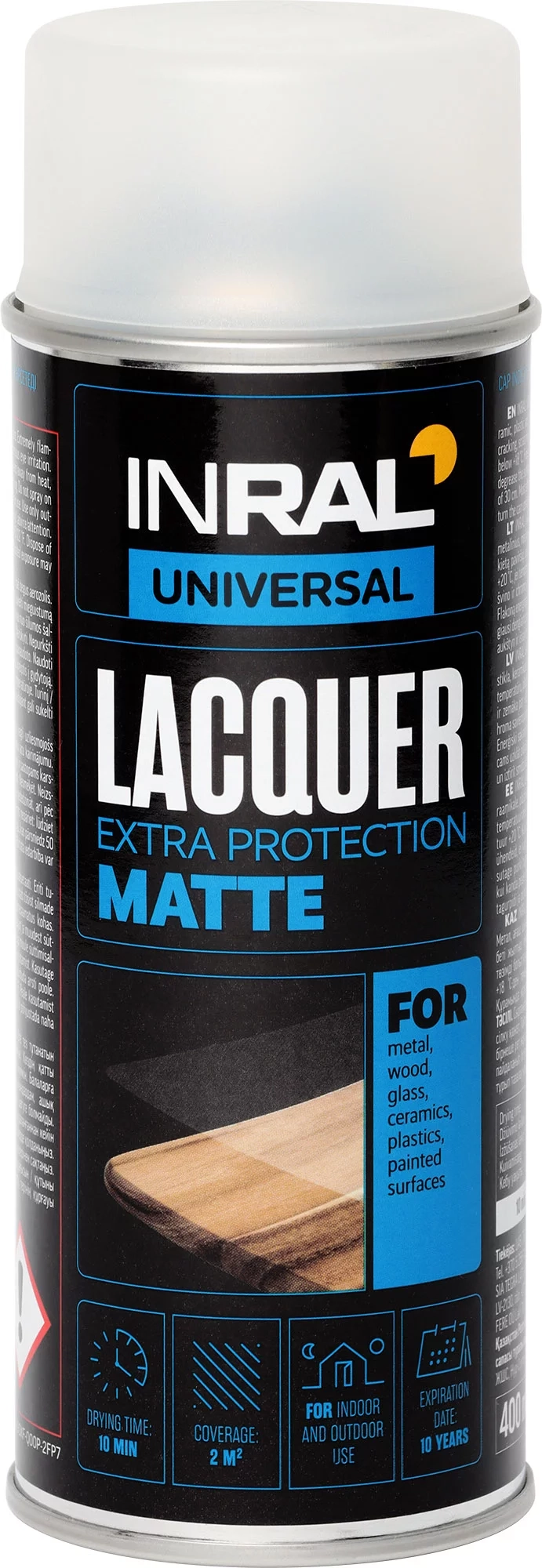 LAKAS AKRILINIS AEROZOLINIS INRAL LACOQUER 400ML MATINIS