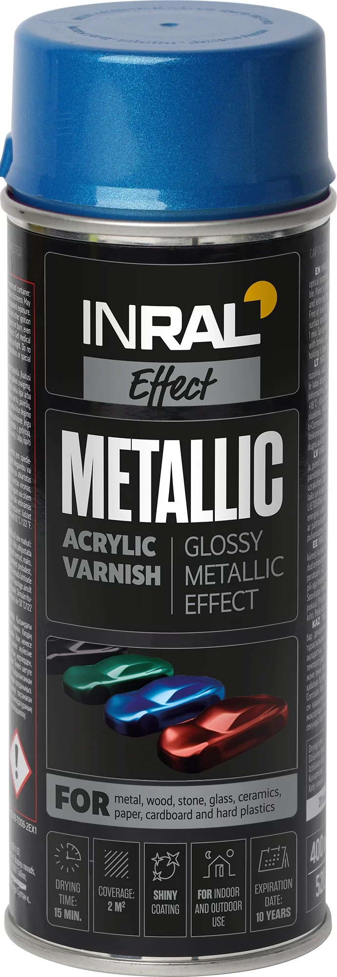 LAKAS AKRILINIS AEROZOLINIS INRAL METALLIC 400ML MĖLYNOS SPALVOS
