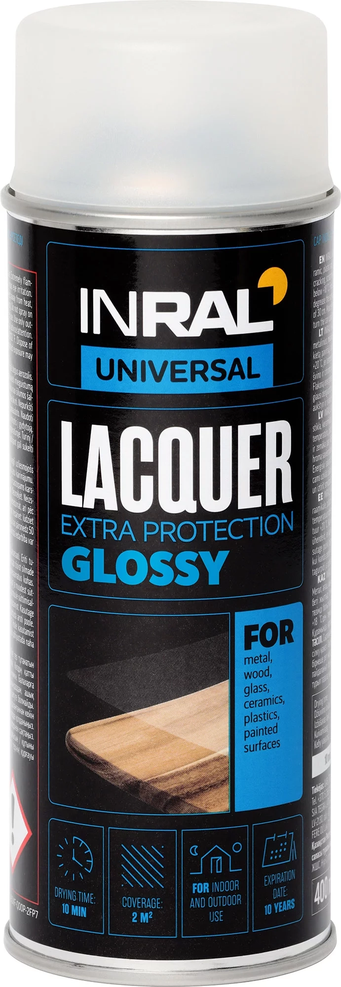 LAKAS AKRILINIS AEROZOLINIS SKAIDRUS INRAL LACQUER 400ML BLIZGUS