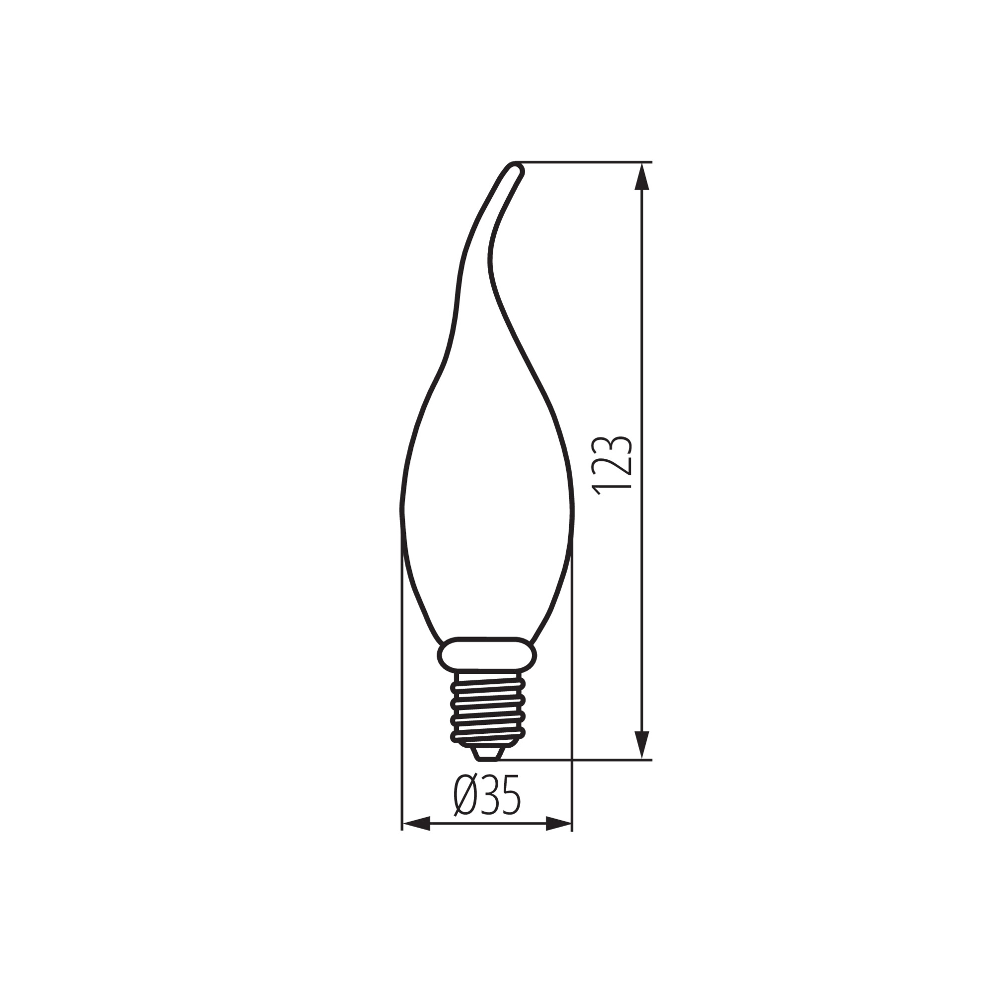 LED lemputė su E14 cokoliu 135LM šviesos srautas