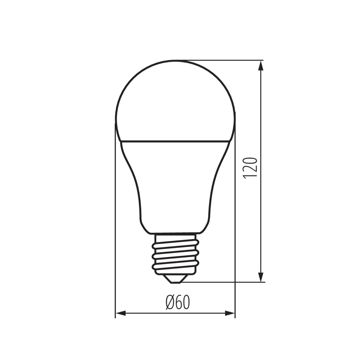 Energiją taupanti A60 LED lemputė 1520 liumenų