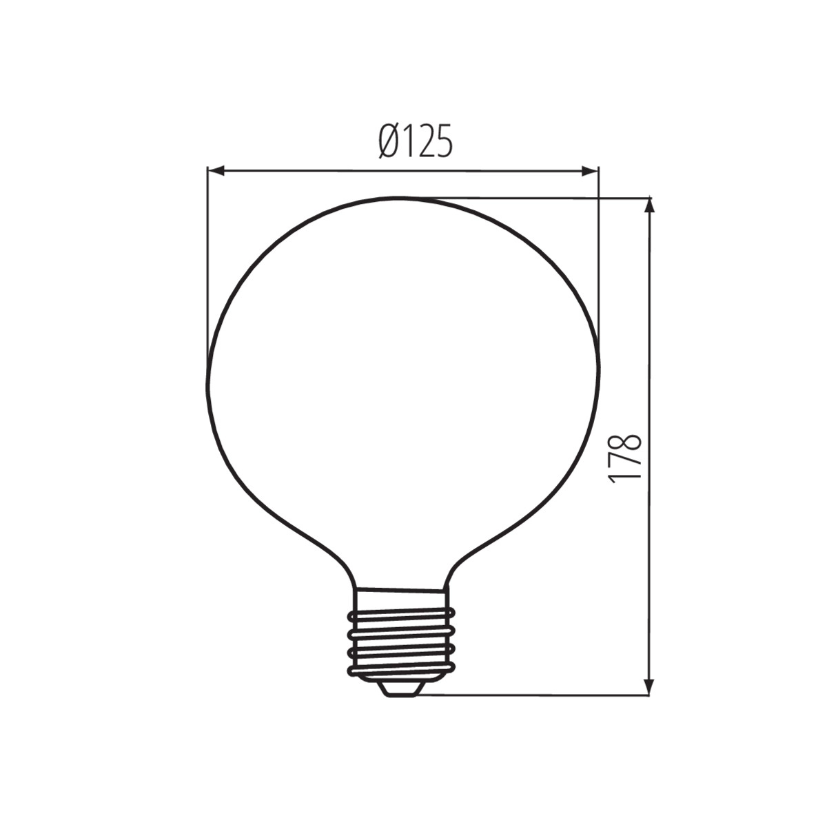 Energiją taupanti G125 LED lemputė 11W galios