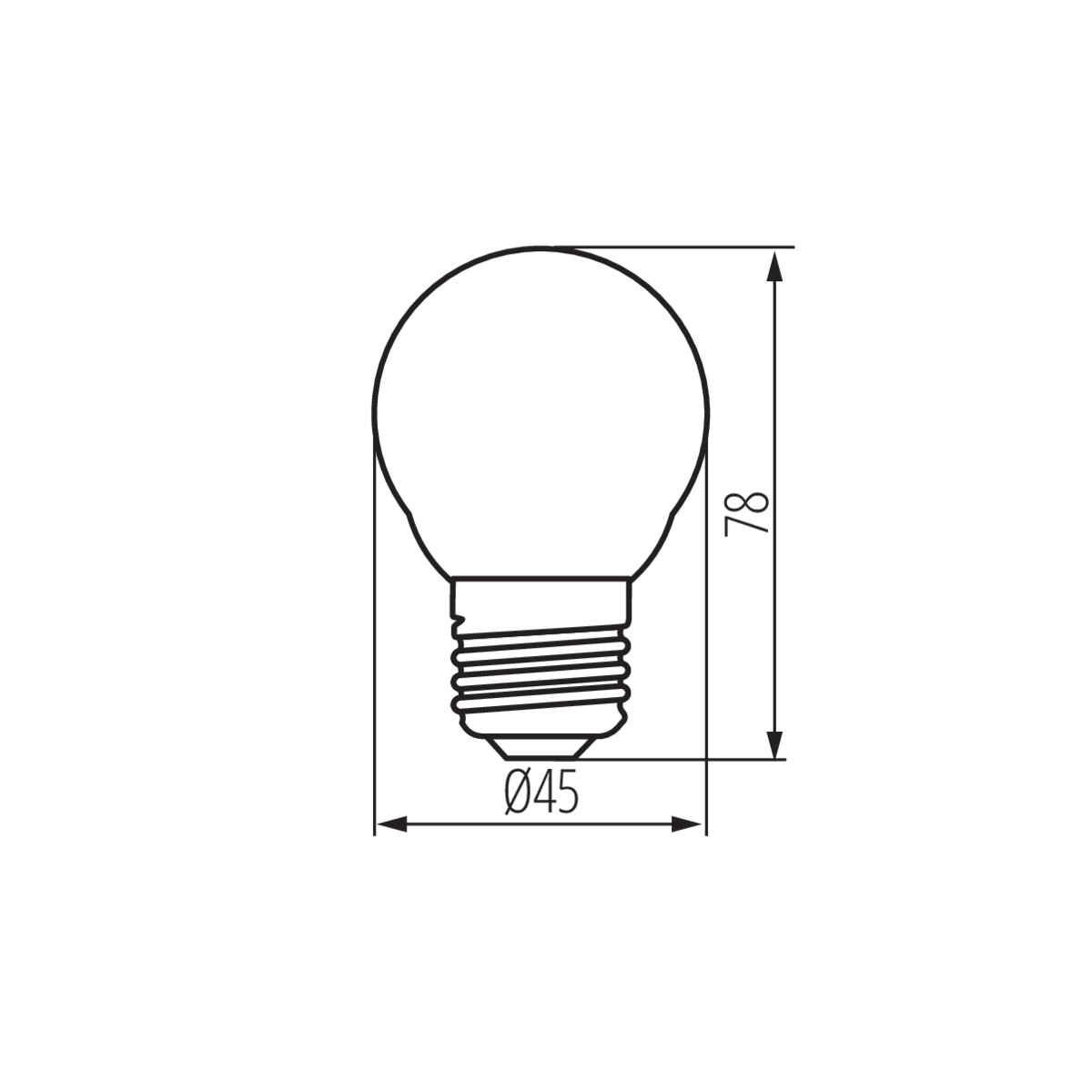Dekoratyvinė LED gijų lemputė G45 E27 6W 4000K