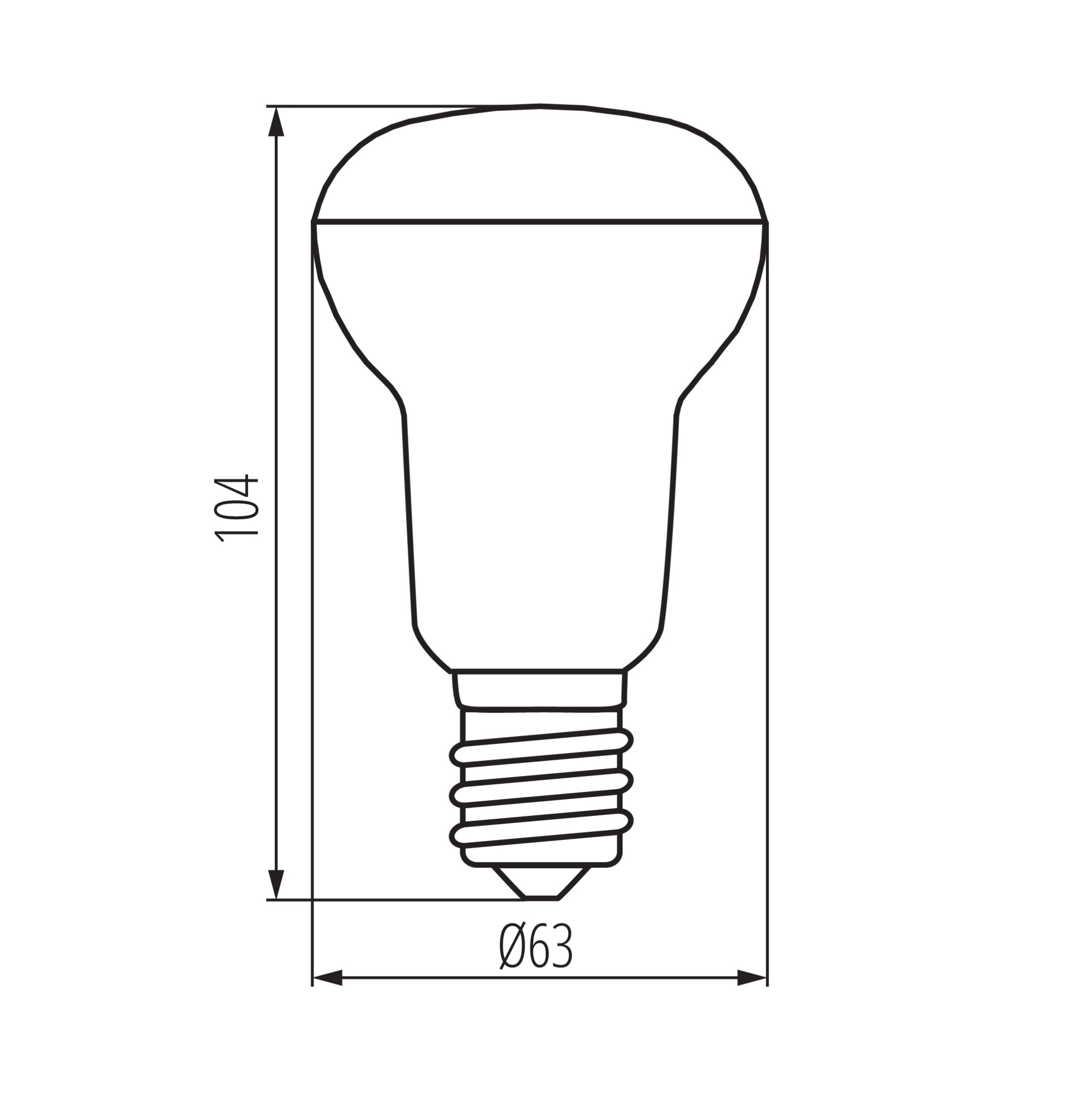 LED lemputė R63 E27 cokoliu 720lm šviesos srautas