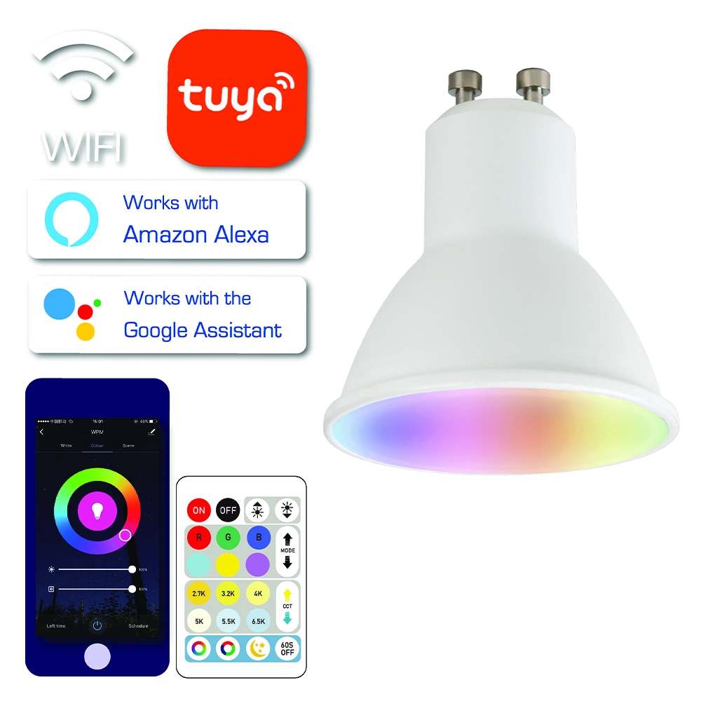 LEMPUTĖ LED SU VALDYMO PULTELIU GU10 5W 400LM 3000K-6500K SPECTOR LIGHT