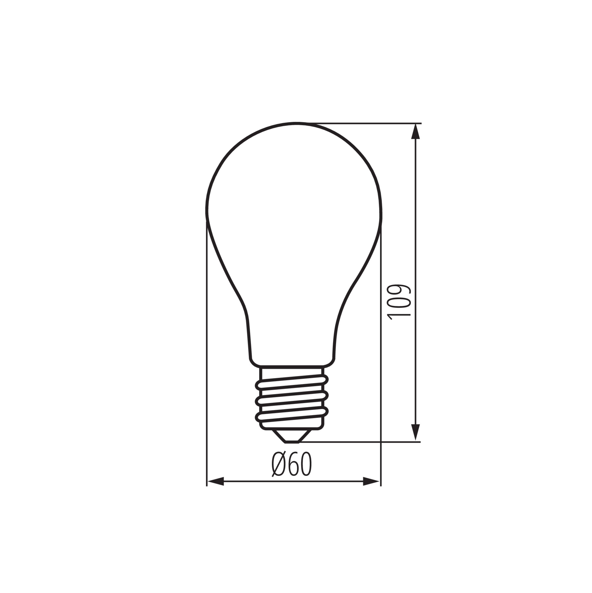 LED filamentinė lemputė 1055 lumenų su E27 cokoliu energijos taupymui
