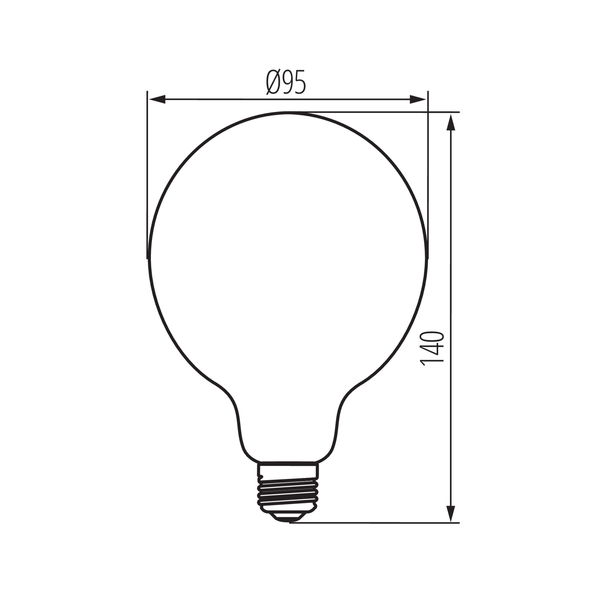 Dekoratyvinė 4W LED lemputė E27 1800K šiltos šviesος