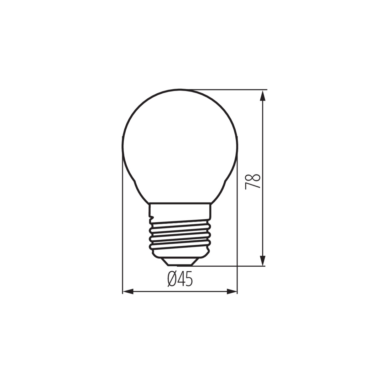 Kompaktiška G45 LED lemputė su skaidriu stiklu 806 lumenų