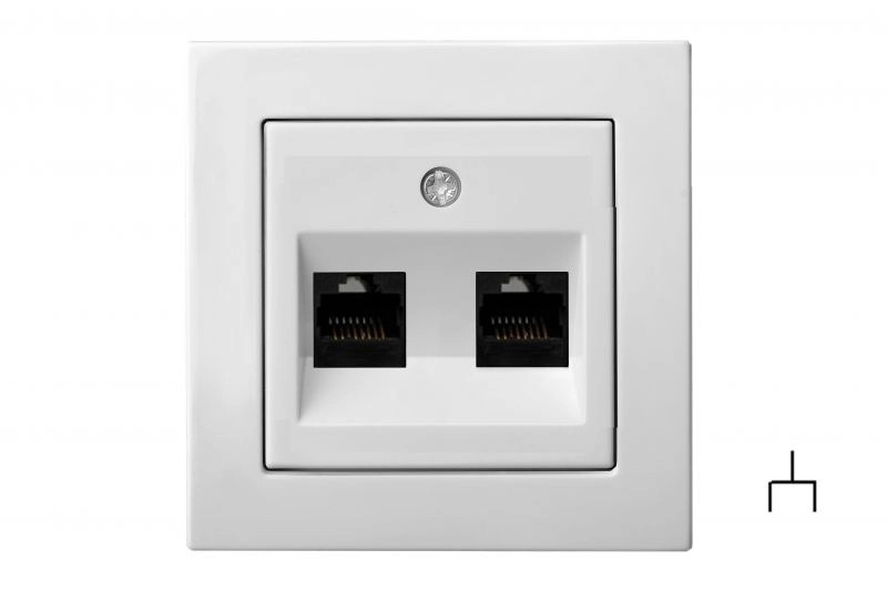 LIZDAS DVIVIETIS KOMPIUTERIO LIREGUS EPSILON BALTA SPALVA BE RĖMELIO IKL-002-01.E/B