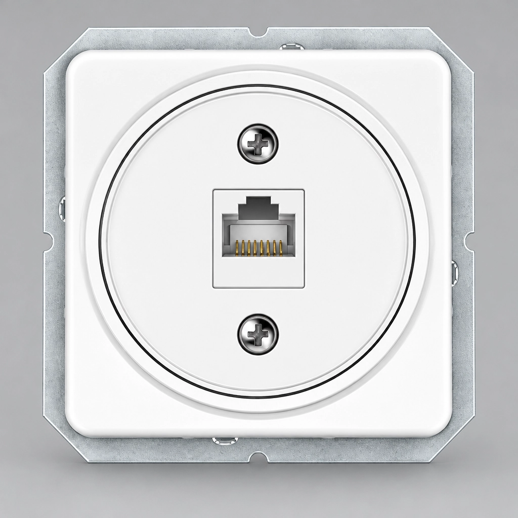 VILMA LUXE LX 200 baltas kompiuterio lizdas su viena RJ45 jungtimi be rėmelio