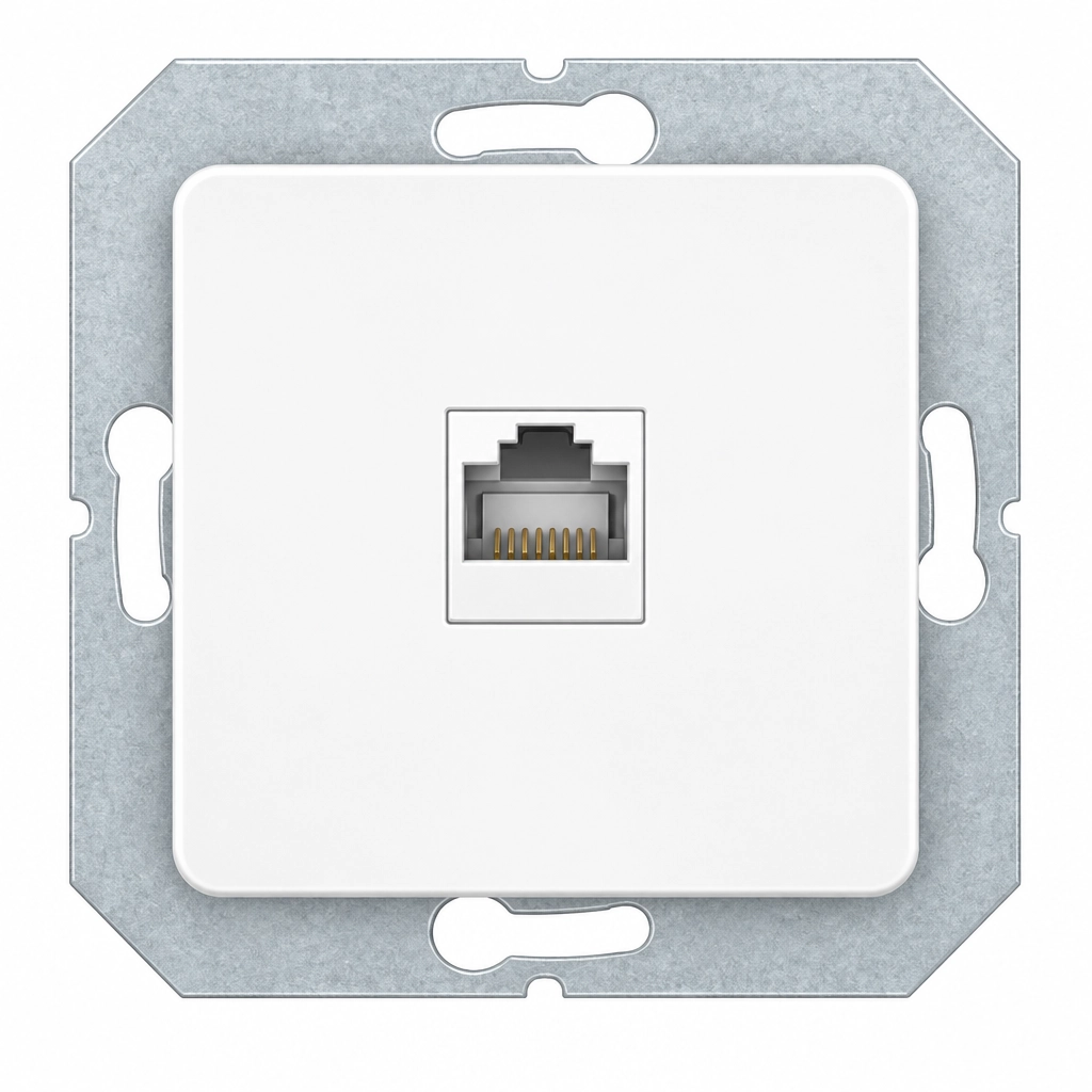 VILMA STYLE SL 250 baltas kompiuterio lizdas su viena RJ45 jungtimi be rėmelio